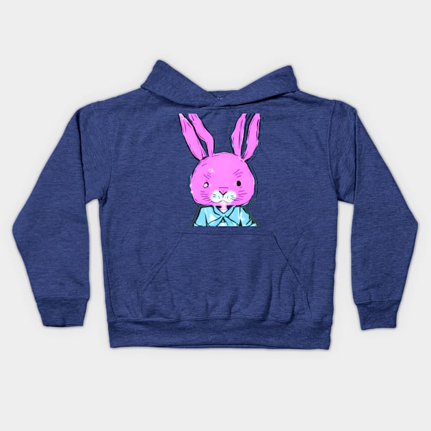 Jitters the Hyper Anime Easter Bunny (MD23ETR031) Kids Hoodie by Maikell Designs